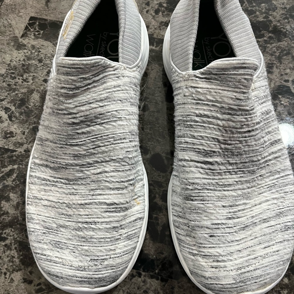 Skechers Gray Slip-On Women’s Shoes